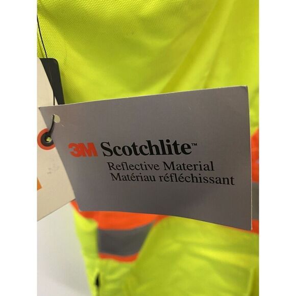 Tough Duck S79821 3X Hi-Vis Safety Insulated Overalls Florescent Yellow - Picture 13 of 16